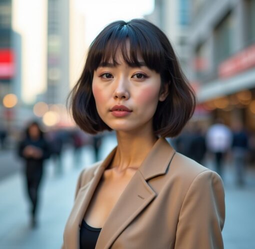 Carré et frange rideau : le duo incontournable pour un look chic et moderne en 2024