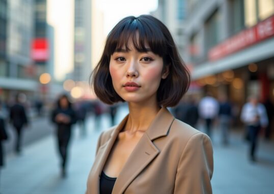 Carré et frange rideau : le duo incontournable pour un look chic et moderne en 2024
