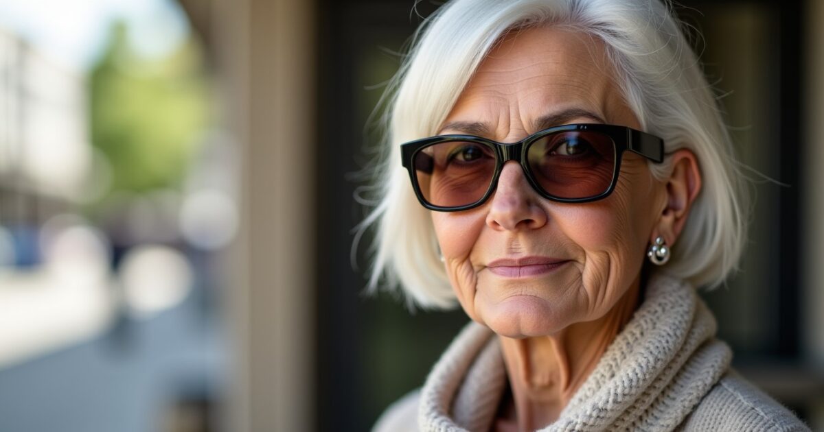 Coiffures élégantes et flatteuses pour femmes de 70 ans portant des lunettes
