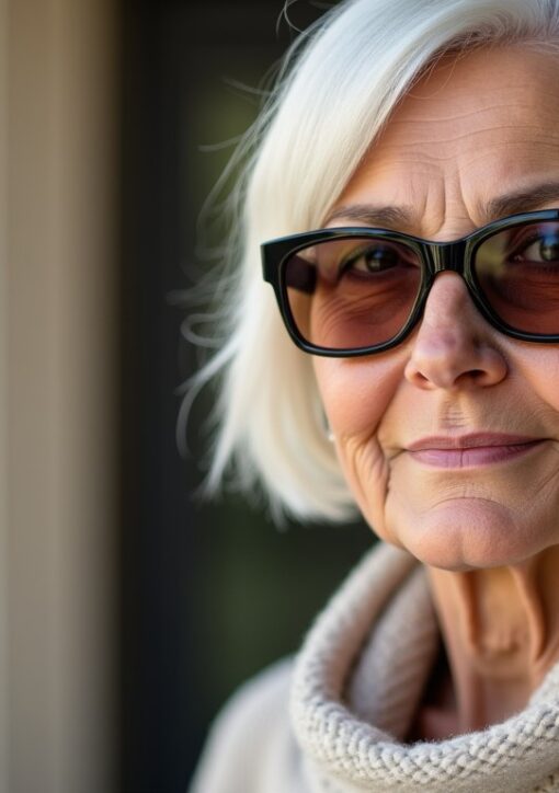 Coiffures élégantes et flatteuses pour femmes de 70 ans portant des lunettes