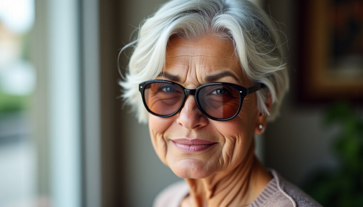 Styles de coiffure raffinés pour femmes seniors portant des lunettes