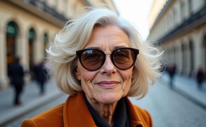Coiffures élégantes pour seniors portant des lunettes : sublimez votre style après 70 ans