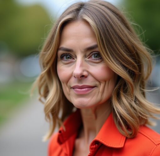 Coupe mi-longue dégradée avec frange à 50 ans : osez la modernité pour un look revitalisé