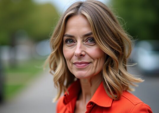 Coupe mi-longue dégradée avec frange à 50 ans : osez la modernité pour un look revitalisé