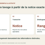 Séquence de fiche d’entretien : lister les parties, transcrire la notice, distinguer lavage et rangement.